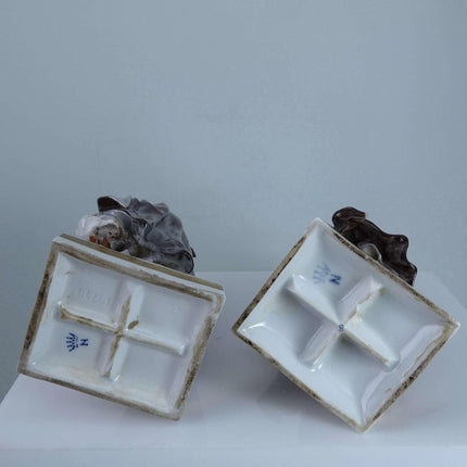 c1900 Ernst Bohne German Porcelain Figures of Monks Pair - Estate Fresh Austin