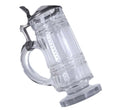 c1900 Faceted Cut glass bohemian beer stein - Estate Fresh Austin