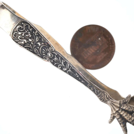 c1900 Fancy Sterling sugar tongs l - Estate Fresh Austin