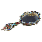c1900 French Champleve Diminutive Mirror for pendant or child - Estate Fresh Austin