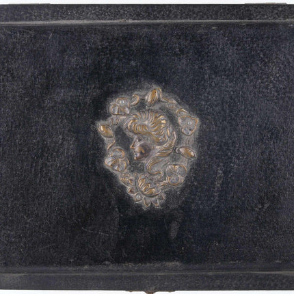 c1900 French covered wood box - Estate Fresh Austin