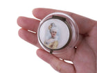 c1900 French Porcelain topped trinket box with art glass base - Estate Fresh Austin