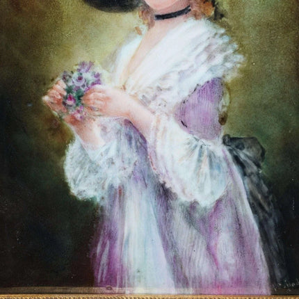 C1900 French T&V Limoges porcelain plaque - Estate Fresh Austin