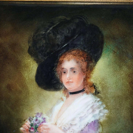 C1900 French T&V Limoges porcelain plaque - Estate Fresh Austin