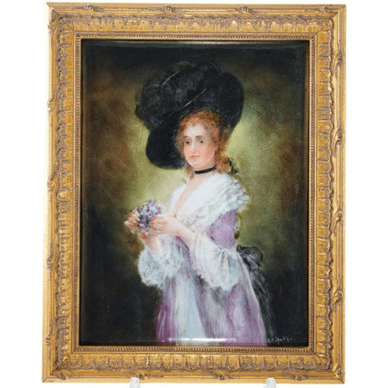 C1900 French T&V Limoges porcelain plaque - Estate Fresh Austin