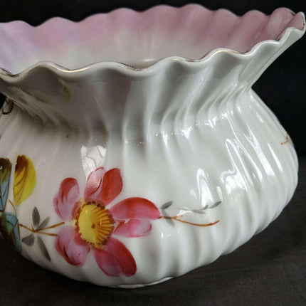 c1900 Hand Painted German Porcelain Cuspidor Spittoon - Estate Fresh Austin