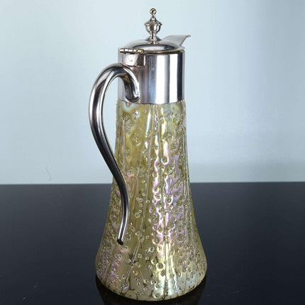 c1900 Kralik/Loetz Bohemian Iridescent Art Glass Small Claret Jug/Syrup pitcher - Estate Fresh Austin