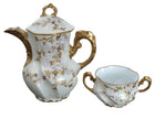 c1900 LS&S Hand Painted Limoges Eggshell Porcelain Tiny Coffee pot and sugar bow - Estate Fresh Austin