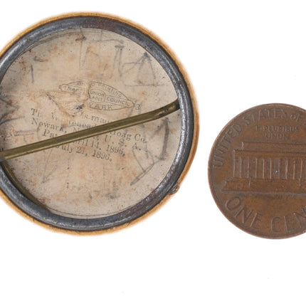 c1900 McKinley Roosevelt Jugate 1.25" - Estate Fresh Austin