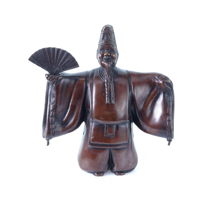 c1900 Meiji Period Noh Actor Japanese Bronze Okimono - Estate Fresh Austin