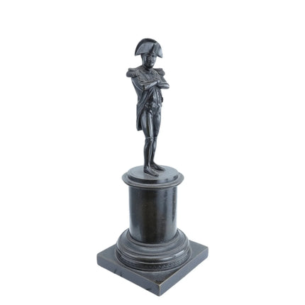 c1900 Miniature Napoleon Bronze Statue receipt from 1979 antique shop 9 3/8" tal - Estate Fresh Austin