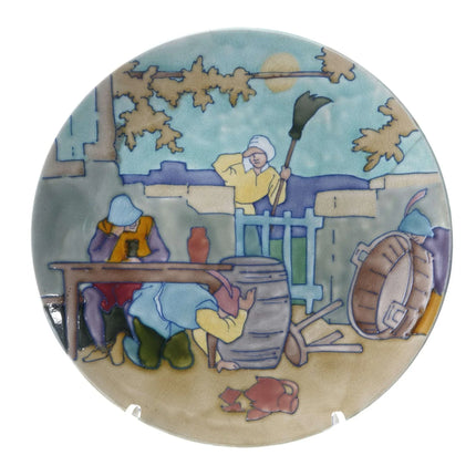 c1900 Moorcroft Style Tubelined Wall Plate Hand decorated with Squeezebag Plate - Estate Fresh Austin