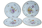 c1900 Richard Klemm Swirled Dresden flowers Salad plate set - Estate Fresh Austin