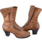 c1900 Roberts, Johnson & Rand Brown Leather High Top Lace-up Boots - Estate Fresh Austin