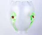 c1900 Uranium glass applied lamp shade with 2.25