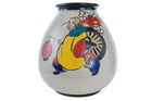 c1900 Whimsical Japanese Satsuma vase with people holding lanterns - Estate Fresh Austin
