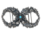 c1900 William Kerr Sterling floral wreath with turquoise belt buckle - Estate Fresh Austin