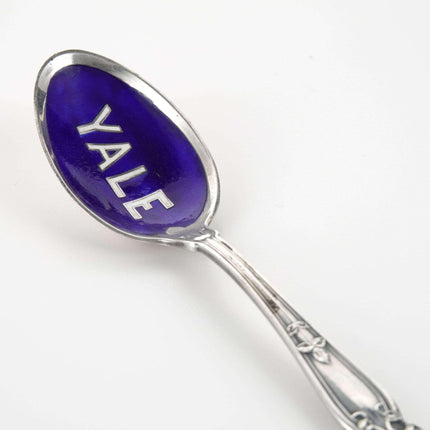 c1900 Yale University Gorham Sterling Silver Enamel Spoon - Estate Fresh Austin