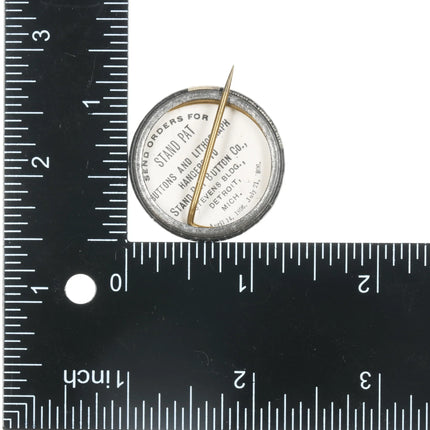 c1904 Theodore Roosevelt Stand Pat Picture Pin Political Jugate - Estate Fresh Austin