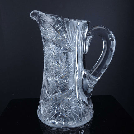 c1905 American Brilliant Period Cut glass Water Pitcher - Estate Fresh Austin