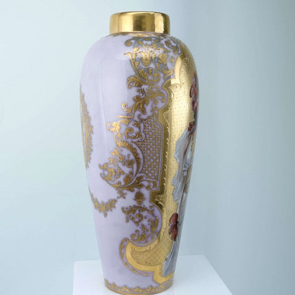 c1910 33cm Hand Painted Royal Vienna Style Art Nouveau Period and style portrait - Estate Fresh Austin