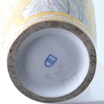 c1910 33cm Hand Painted Royal Vienna Style Art Nouveau Period and style portrait - Estate Fresh Austin