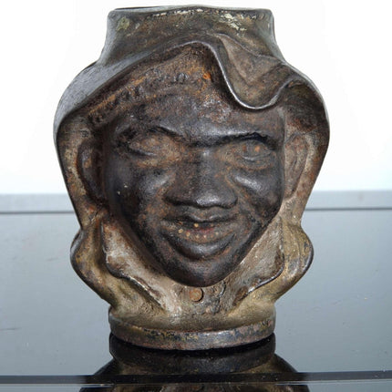 c1910 Ac Williams Two Faces Cast Iron STill bank - Estate Fresh Austin