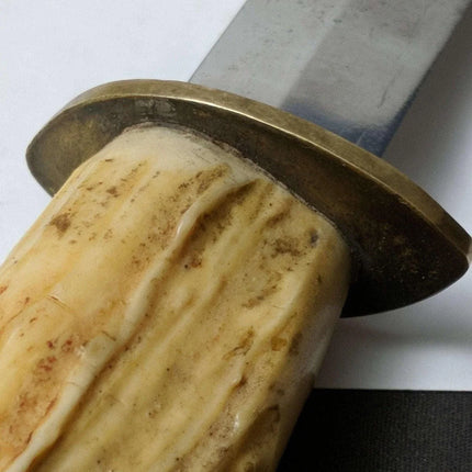 c1910 Alfred Williams Sheffield Knife Stag Handle Original Sheath - Estate Fresh Austin