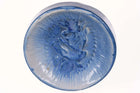 c1910 American Blue & White Stoneware Soap Dish with embossed Rose - Estate Fresh Austin