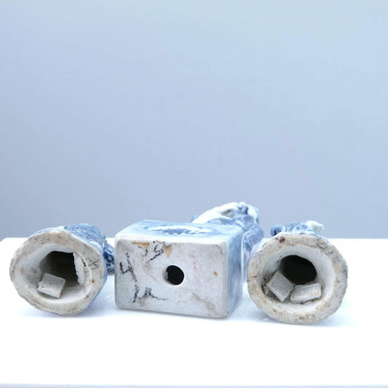 c1910 Antique Chinese Blue and Whit Fu Lu Shou Figues Lot - Estate Fresh Austin