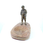 c1910 Bronze Boy Figure Marble Trinket dish Change tray - Estate Fresh Austin