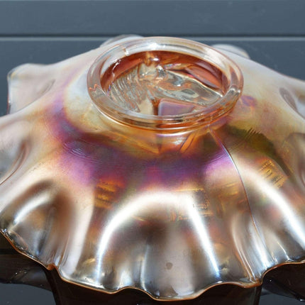 c1910 Carnival glass horse head bowl - Estate Fresh Austin