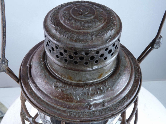c1910 Chicago and North Western Railway C&NW RY Tall Globe Railroad lantern - Estate Fresh Austin