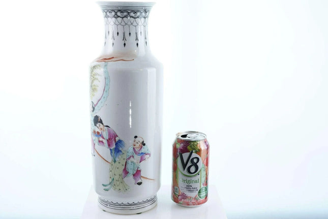 c1910 Chinese Republic period famille rose vase - Estate Fresh Austin