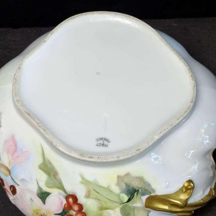 c1910 Haviland Limoges Large Centerpiece Bowl Roses - Estate Fresh Austin