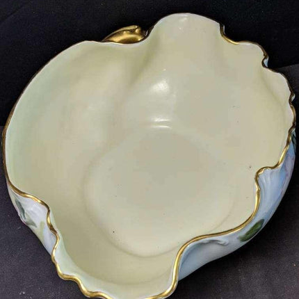 c1910 Haviland Limoges Large Centerpiece Bowl Roses - Estate Fresh Austin