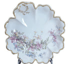 c1910 Haviland Limoges Scalloped bowl with Pink Blue and Yellow Flowers - Estate Fresh Austin