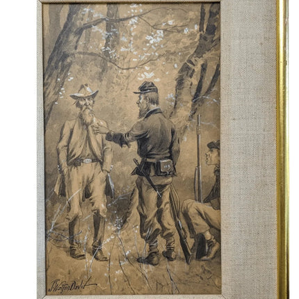 c1910 Original Illustration from "With Grant At Vicksburg" By Listed Artist J Wa - Estate Fresh Austin