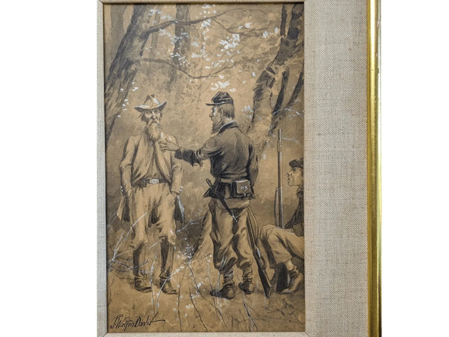 c1910 Original Illustration from "With Grant At Vicksburg" By Listed Artist J Wa - Estate Fresh Austin