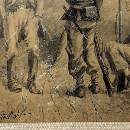 c1910 Original Illustration from "With Grant At Vicksburg" By Listed Artist J Wa - Estate Fresh Austin