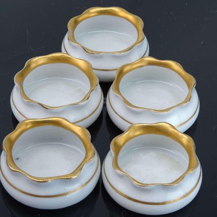 c1910 Royal Austria Heavy gold Salt Dip set - Estate Fresh Austin