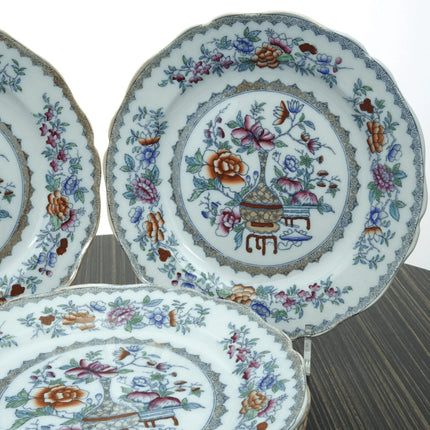 c1910 Royal Doulton Bottle Japan Chinoisiere Imari British Imari 9.5" Luncheon - Estate Fresh Austin