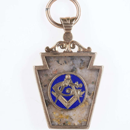 c1915 14k Gold Enamel/Gold Ore Masonic Oriental Royal Arch Chapter 183 Shekinah - Estate Fresh Austin