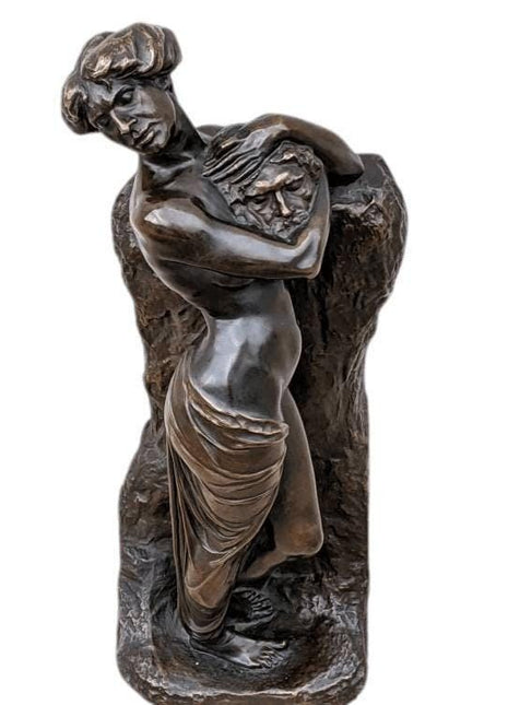 c1915 22" Bronze Sculpture of Salome with John the Baptist's Head by Philipp Mod - Estate Fresh Austin