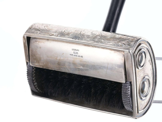 c1915 Art Deco Sterling Schmitz & Moore Mechanical crumb brush - Estate Fresh Austin
