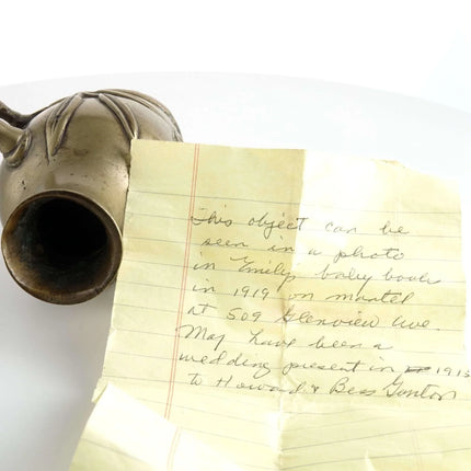 c1915 Chinese Bronze Vase with Bamboo Decoration - Estate Fresh Austin