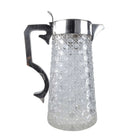 c1920 Art Deco Silverplate Mounted Cut Glass Pitcher 11