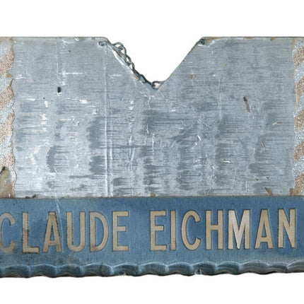 c1920 Barber's Licence and Nameplate Holder Sam R Tatum San Antonio Texas Claude - Estate Fresh Austin