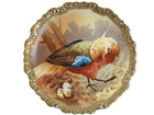 c1920 Coronet Limoges Artist Signed Pheasant wall Plaque - Estate Fresh Austin
