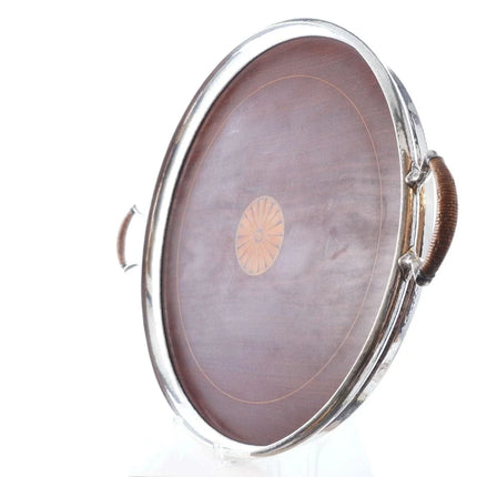 c1920 Gorham Sterling/Marquetry Art Deco Inlaid Tea tray - Estate Fresh Austin